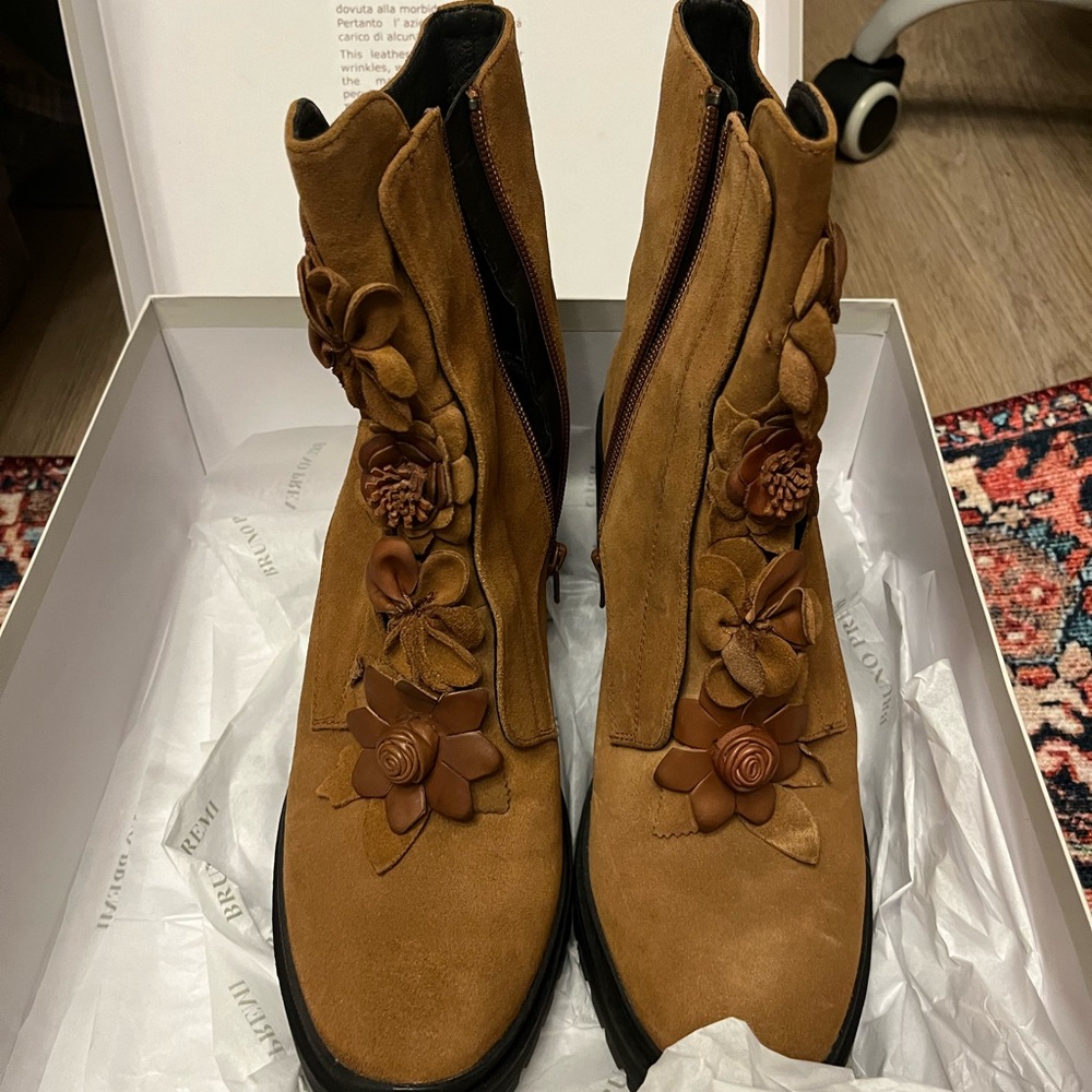 Anthropologie suede unique boots